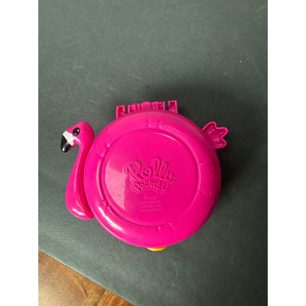 Mattel Polly Pocket Flamingo Floatie Compact Tropical Pool Party FRY38 2017